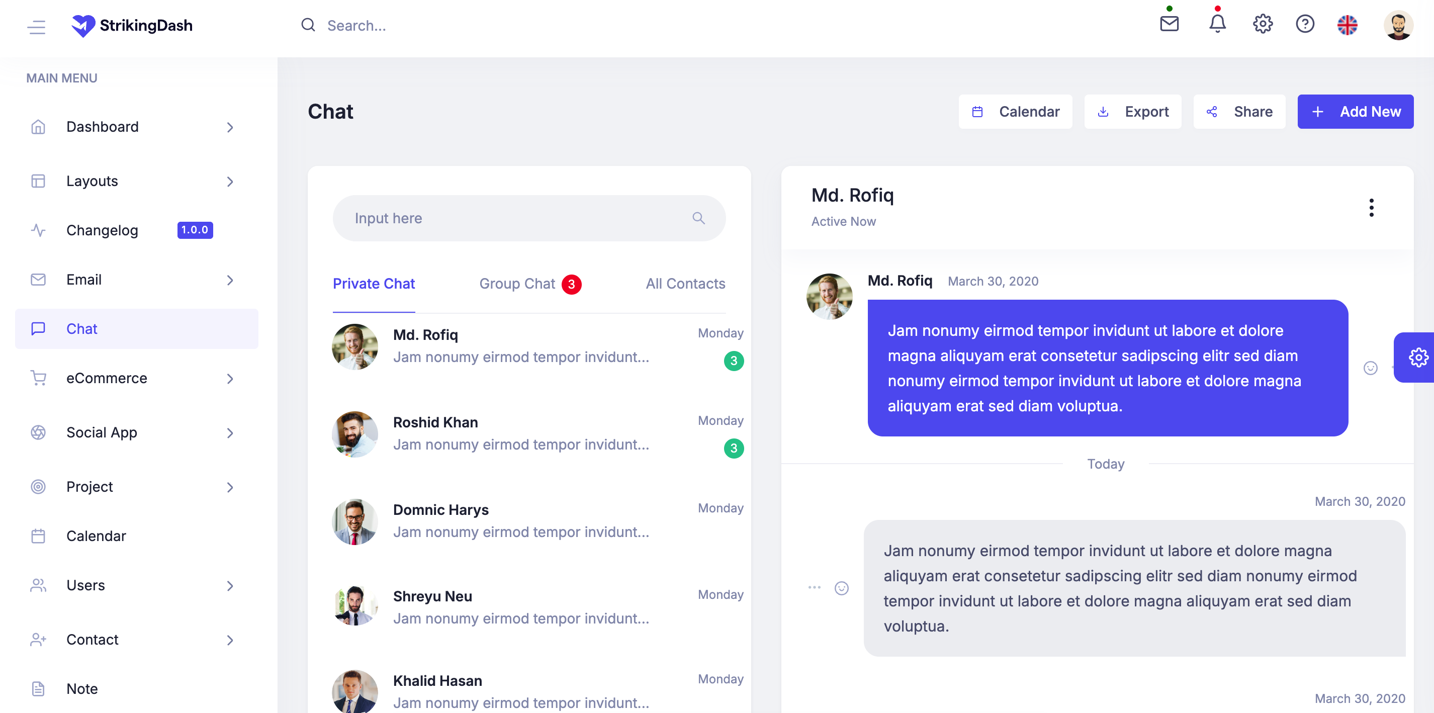 StrikingDash Dashboard Template
