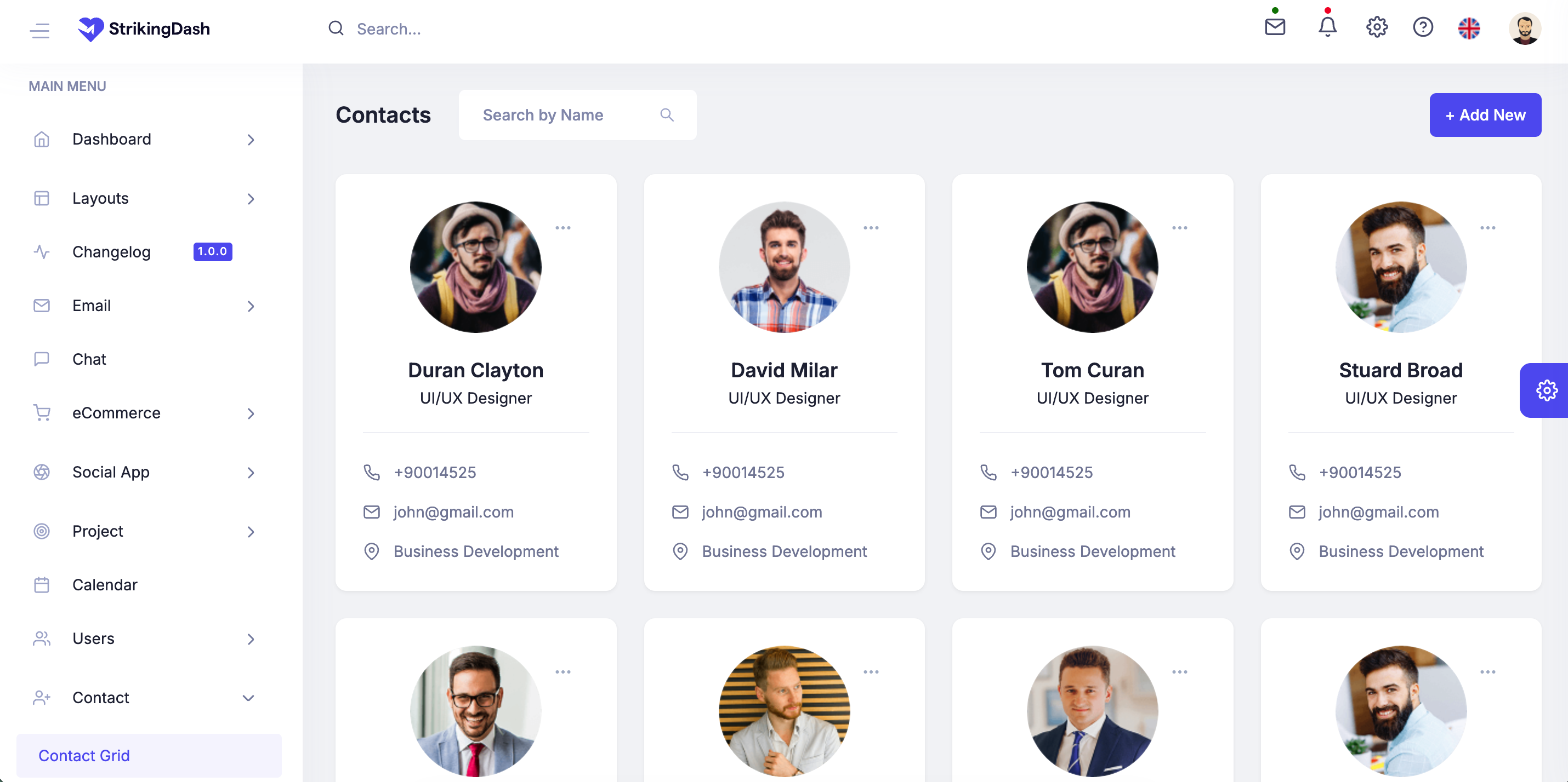 StrikingDash Dashboard Template