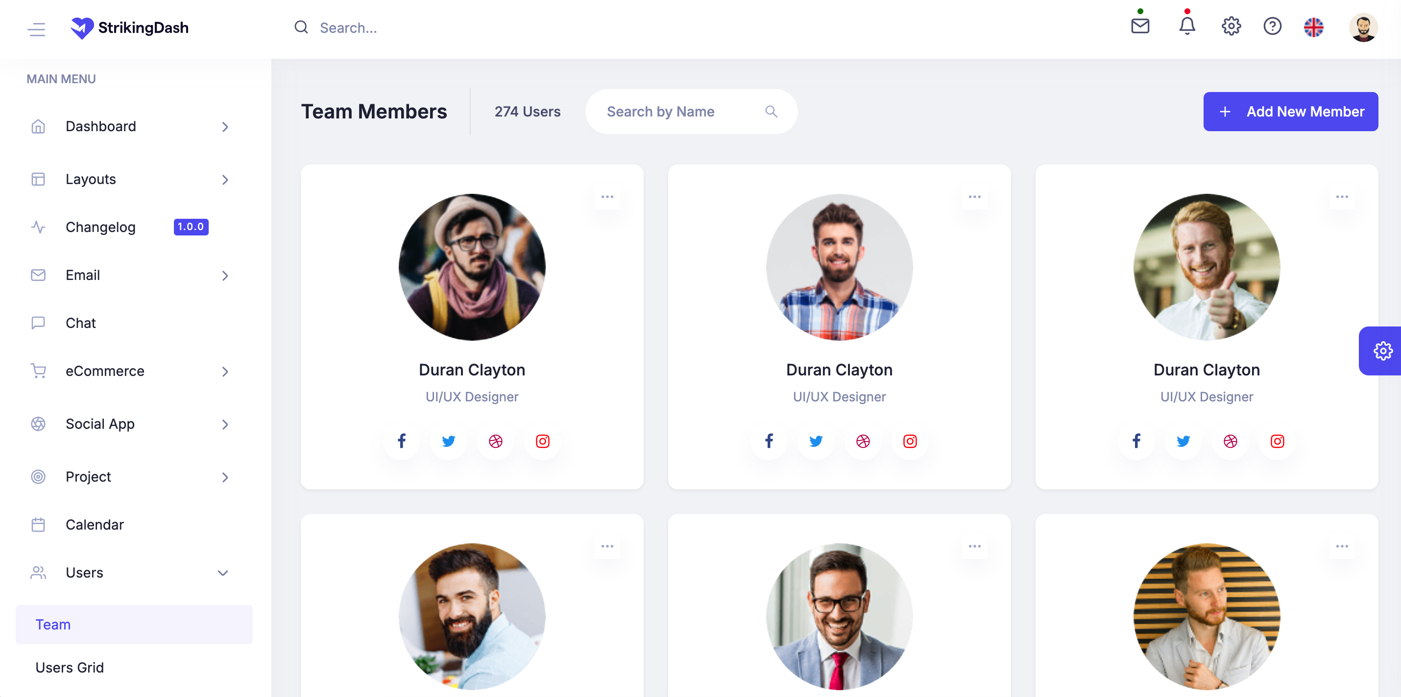 StrikingDash Dashboard Template